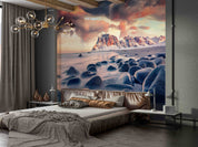 3D Hotel Inn Motel Hostel Resort Manor Scenery Sea Wall Mural Wallpaper 18