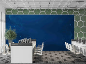 3D Office Business Technology Particle Mesh Wall Mural Wallpaper 5