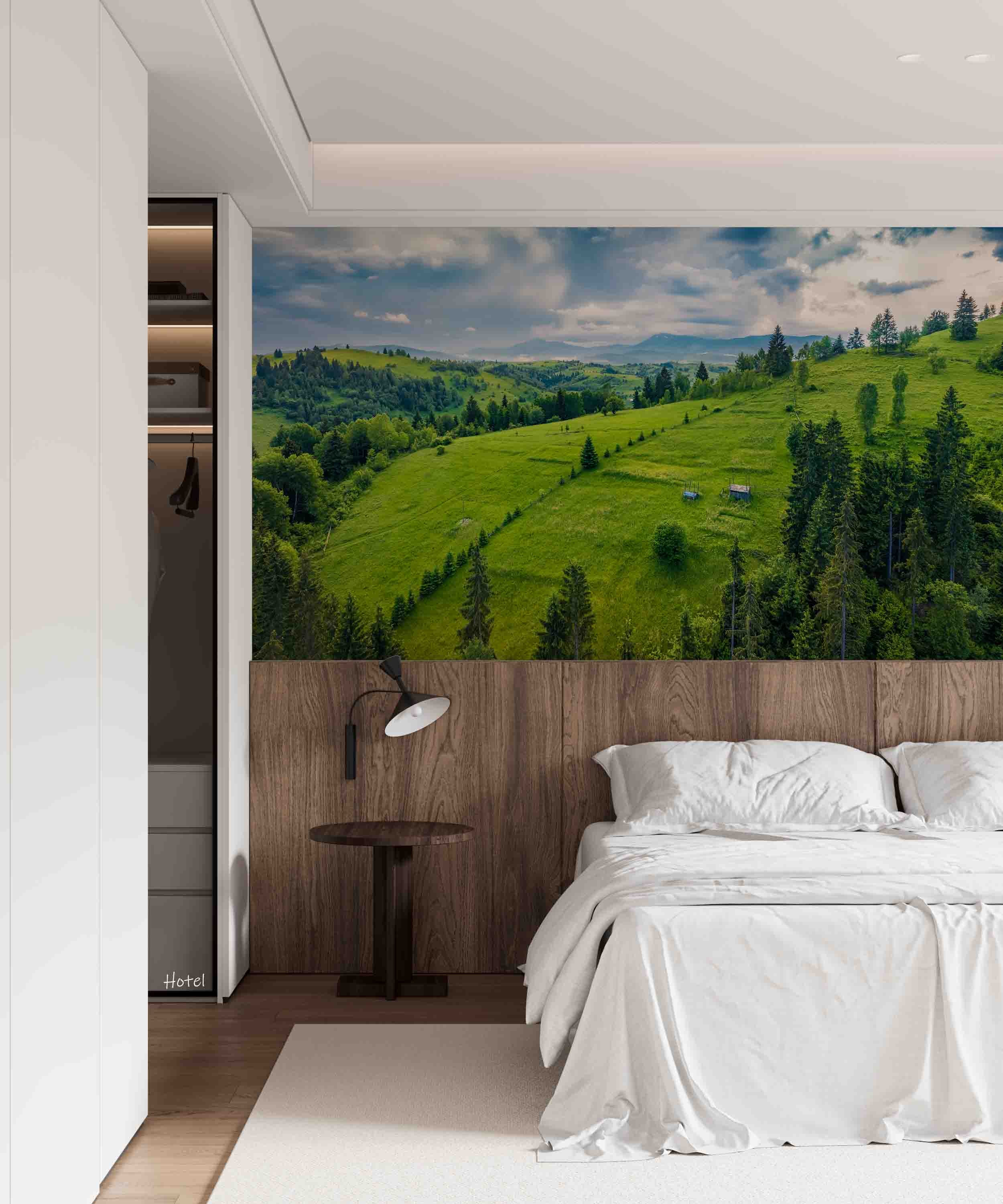3D Hotel Inn Motel Hostel Resort Manor Scenery Wall Mural Wallpaper 16