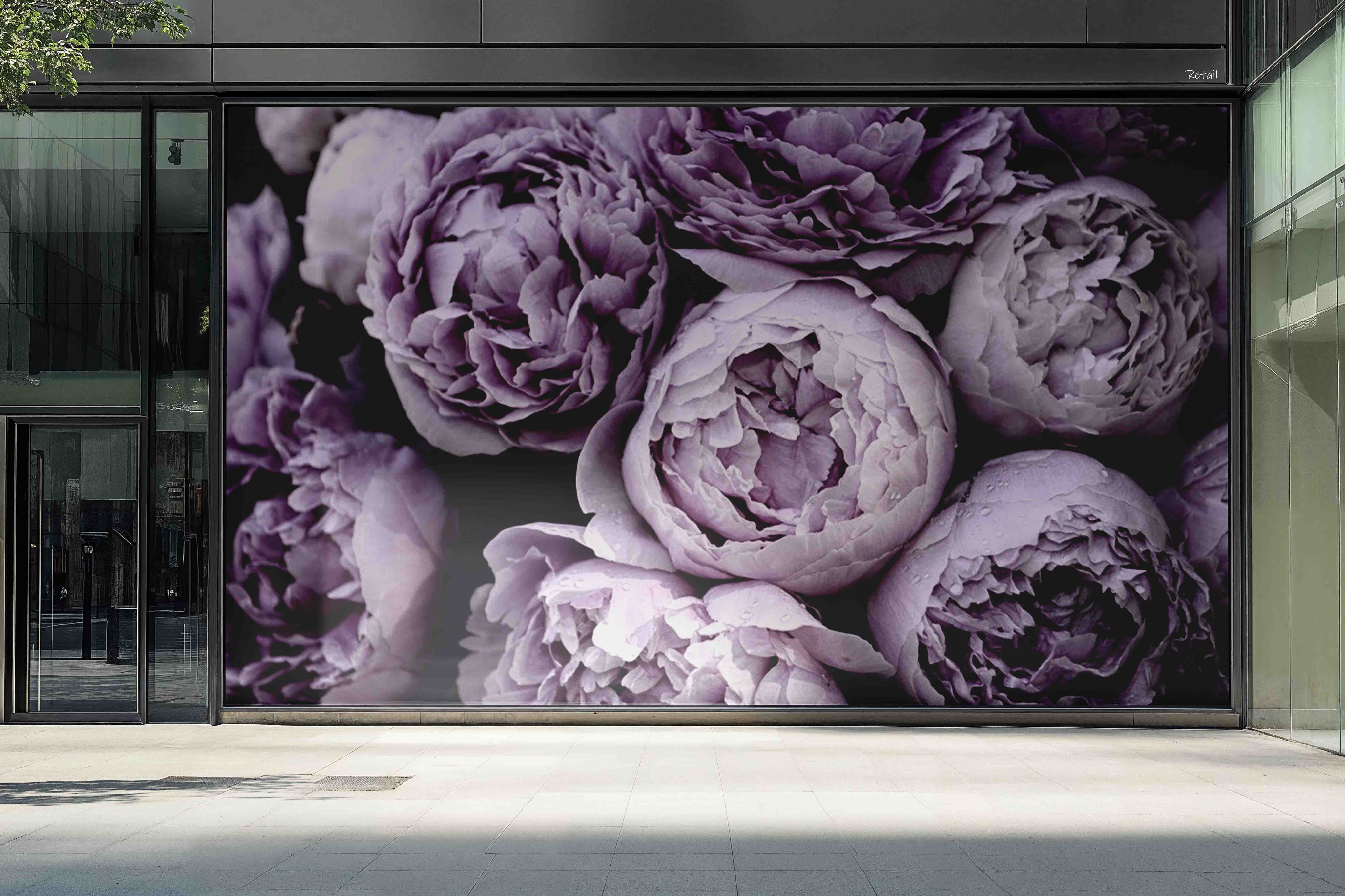 3D Retail Shop Store Market Trade Purple Floral Wall Mural Wallpaper 10