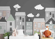 3D Cartoon City Building Kids Wall Mural Wallpaper GD 4453- Jess Art Decoration