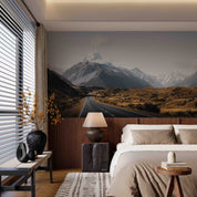 3D Hotel Inn Motel Hostel Resort Manor Landscape Mountains Wall Mural Wallpaper 1