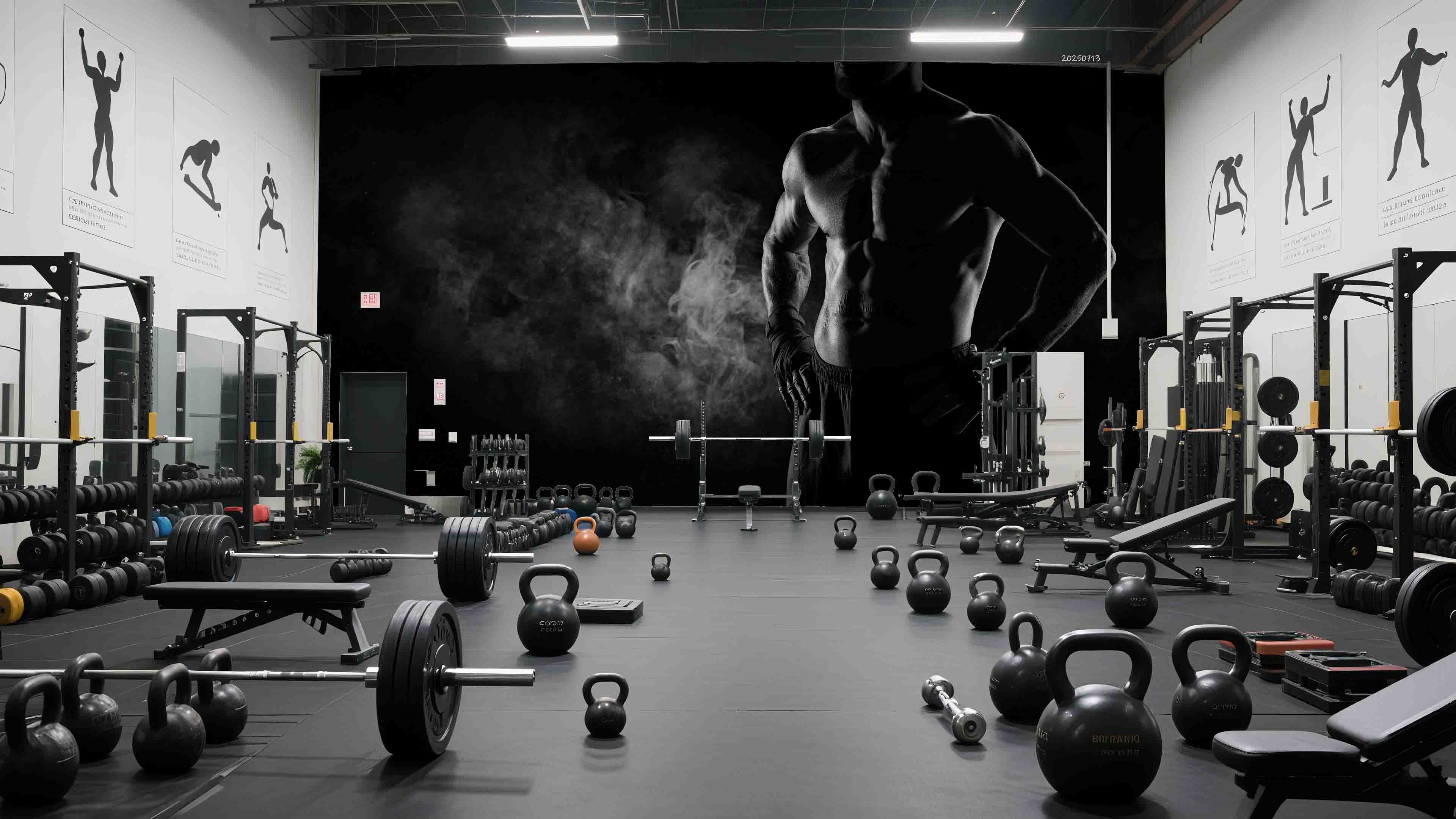 3D Gym Fitness Wall Mural Wallpaper 9