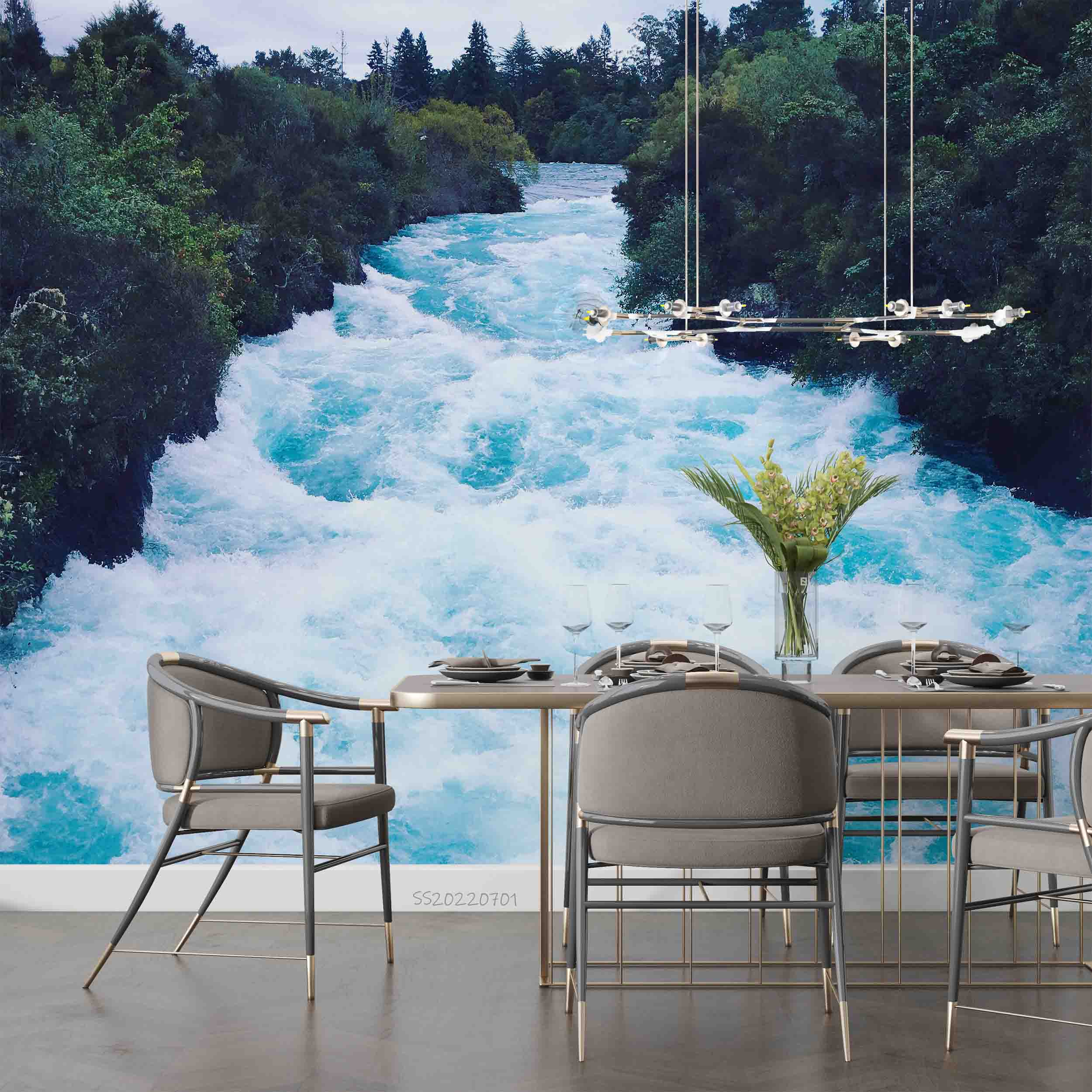 3D Huka Falls New Zealand Wall Mural Wallpaper GD 5008- Jess Art Decoration