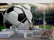 Soccer Goal Net Football Stadium Wallpaper football stadium wall mural for sports room, club room or fan space - view 4