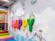 3D Play Centre Amusement Park Funfair Carnie Cartoon Animals Air Balloon Wall Mural Wallpaper 25