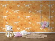 3D Dinosaur Fossil Pattern dinosaur fossil pattern wall mural wallpaper for kids room - view 3