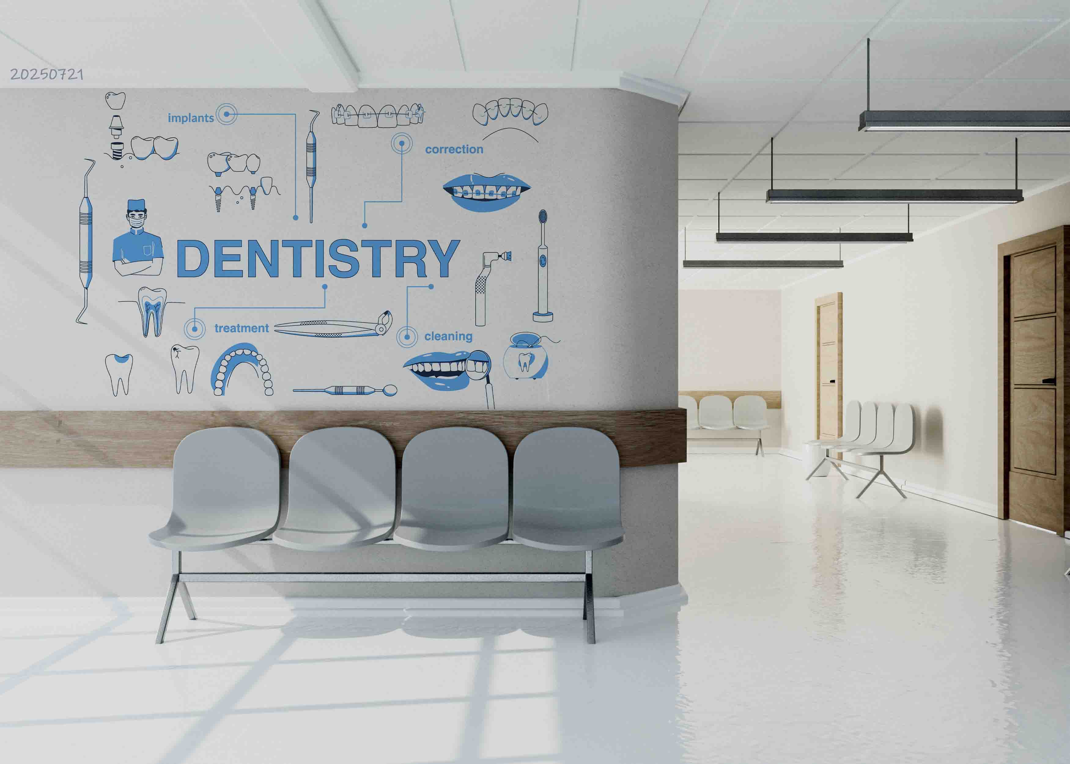 3D Clinic Hospital Rehabilitation Center Medical Healthcare Dentistry Stomatology Wall Mural Wallpaper 41