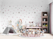 3D Star Pattern White Background Wall Mural Wallpaper GD 4538- Jess Art Decoration
