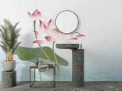 3D Floral Lotus Leaf Pond Wall Mural Wallpaper YXL 2956