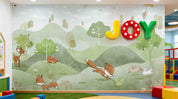 3D Play Centre Amusement Park Funfair Carnie Cartoon Animals Scenery Wall Mural Wallpaper 19