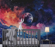 3D Watercolour The Earth Wave Point Wall Mural Wallpaper YXL 192