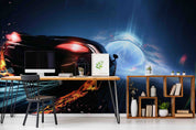 3D Sci-fi Black Sports Car Pattern Wallpaper Wall Mural Wall Decor Wall Art Wall Sticker Remoable Wallpaper