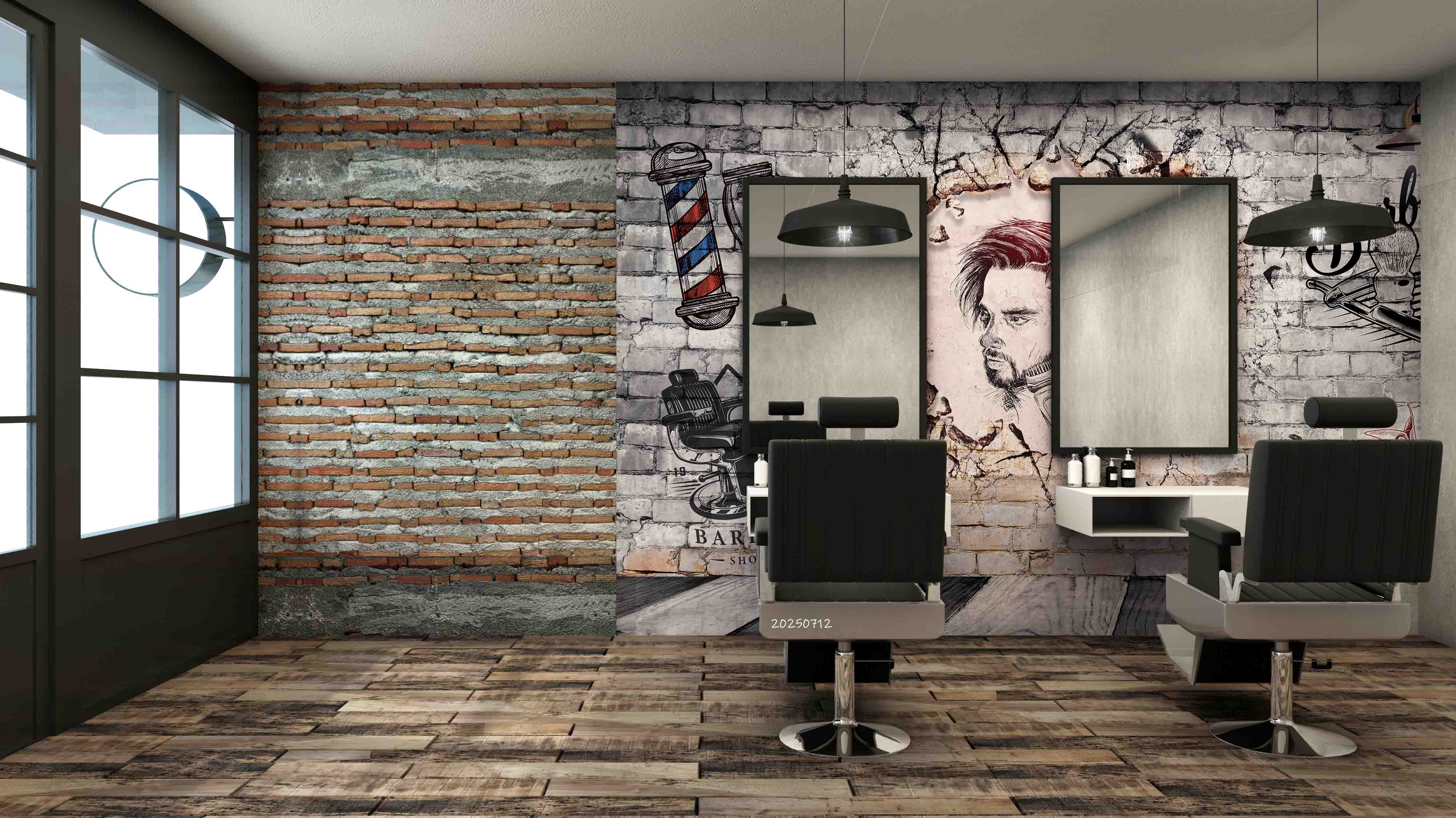 3D Salon Shop Beauty Salon Barber Shop Wall Mural Wallpaper 48