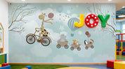 3D Play Centre Amusement Park Funfair Carnie Cartoon Animals Wall Mural Wallpaper 17