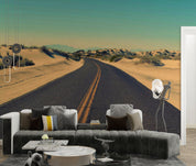 3D Desert Green Plant Road Scenery Wall Mural Wallpaper GD 3942- Jess Art Decoration