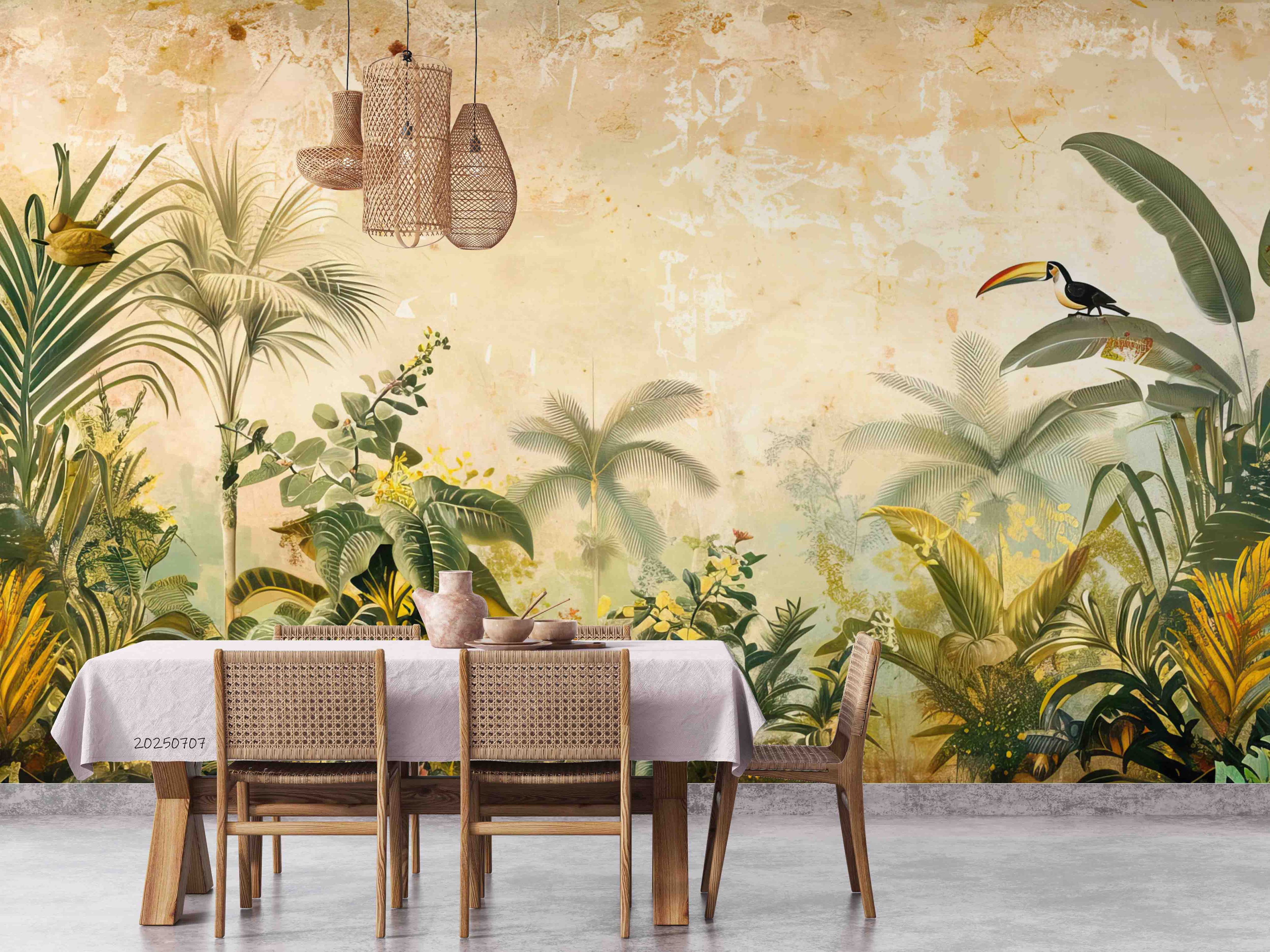 3D ropical Jungle Plants Palm Banana Wallpaper Wall Mural Wall Decor Wall Art Wall Sticker Remoable Wallpaper 36