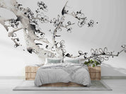 3D Ink Plum Blossom Branch Wallpaper Wall Mural Wall Decor Wall Art Wall Sticker Remoable Wallpaper LQH 40