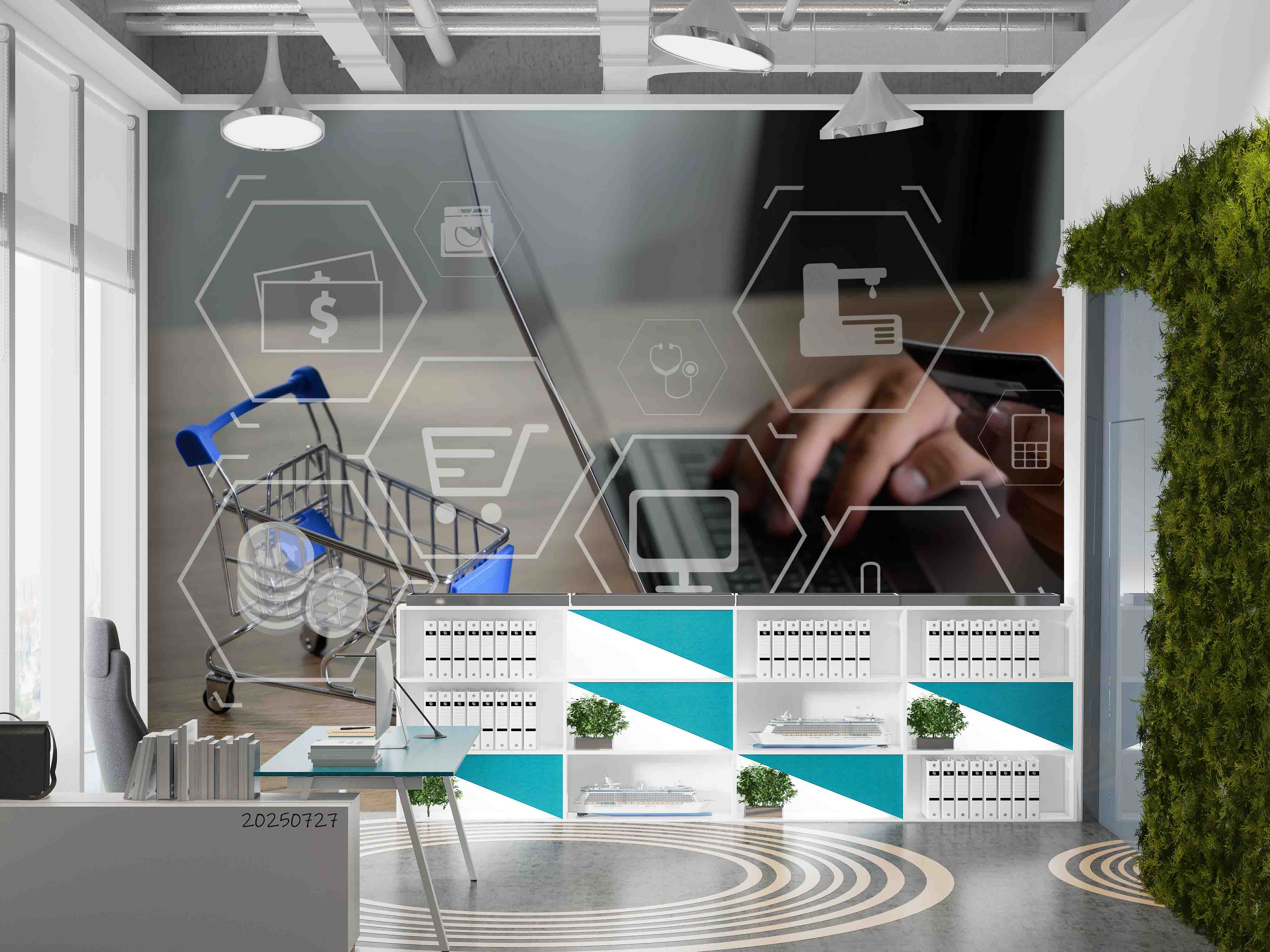 3D Office Business Commerce Technology Mdern Wall Mural Wallpaper 29