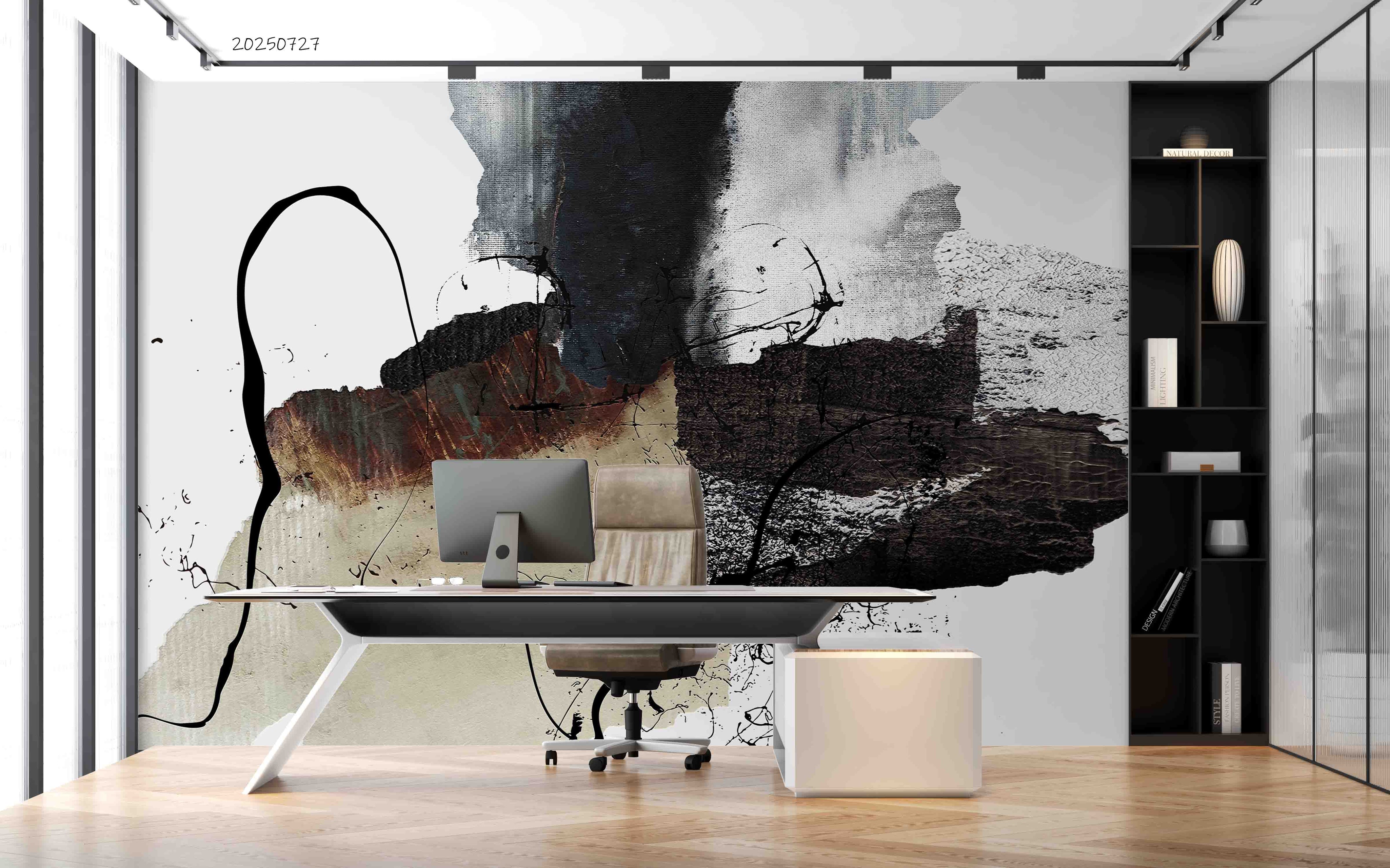 3D Office Business Technology Particle Mesh Wall Mural Wallpaper 10