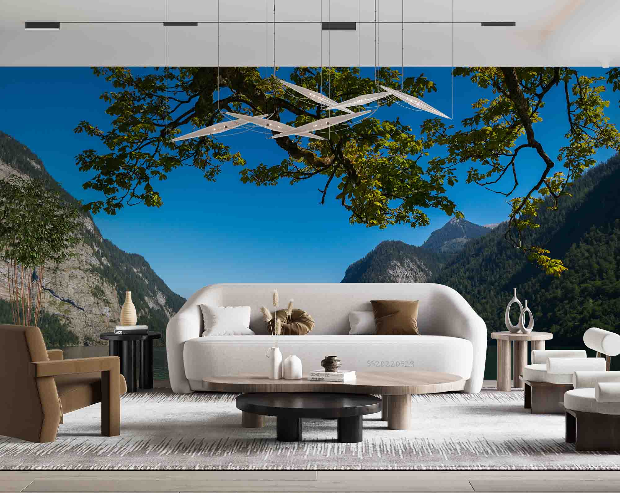 3D Glacial Lake Konigsee Bavaria Germany Wall Mural Wallpaper GD 4287- Jess Art Decoration