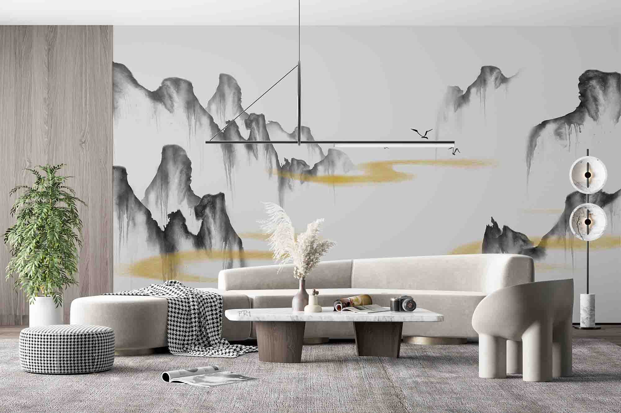 3D Chinese Landscape Painting Ink Painting Wall Mural Wallpaper GD 3632- Jess Art Decoration