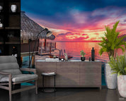 3D Hotel Inn Motel Hostel Resort Manor Scenery Sea Wall Mural Wallpaper 28