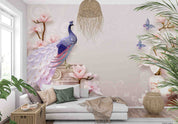 3D Aged Care Retirement Home Gerocomium Rest Home Peacock Floral Wall Mural Wallpaper 36
