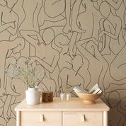 3D Abstract Brown People Cartoon Wallpaper Wall Mural Wall Decor Wall Art Wall Sticker Remoable Wallpaper LQH