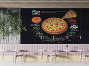 3D Restaurant Snack Bar Diner Fast Food Pizza Wall Mural Wallpaper 49