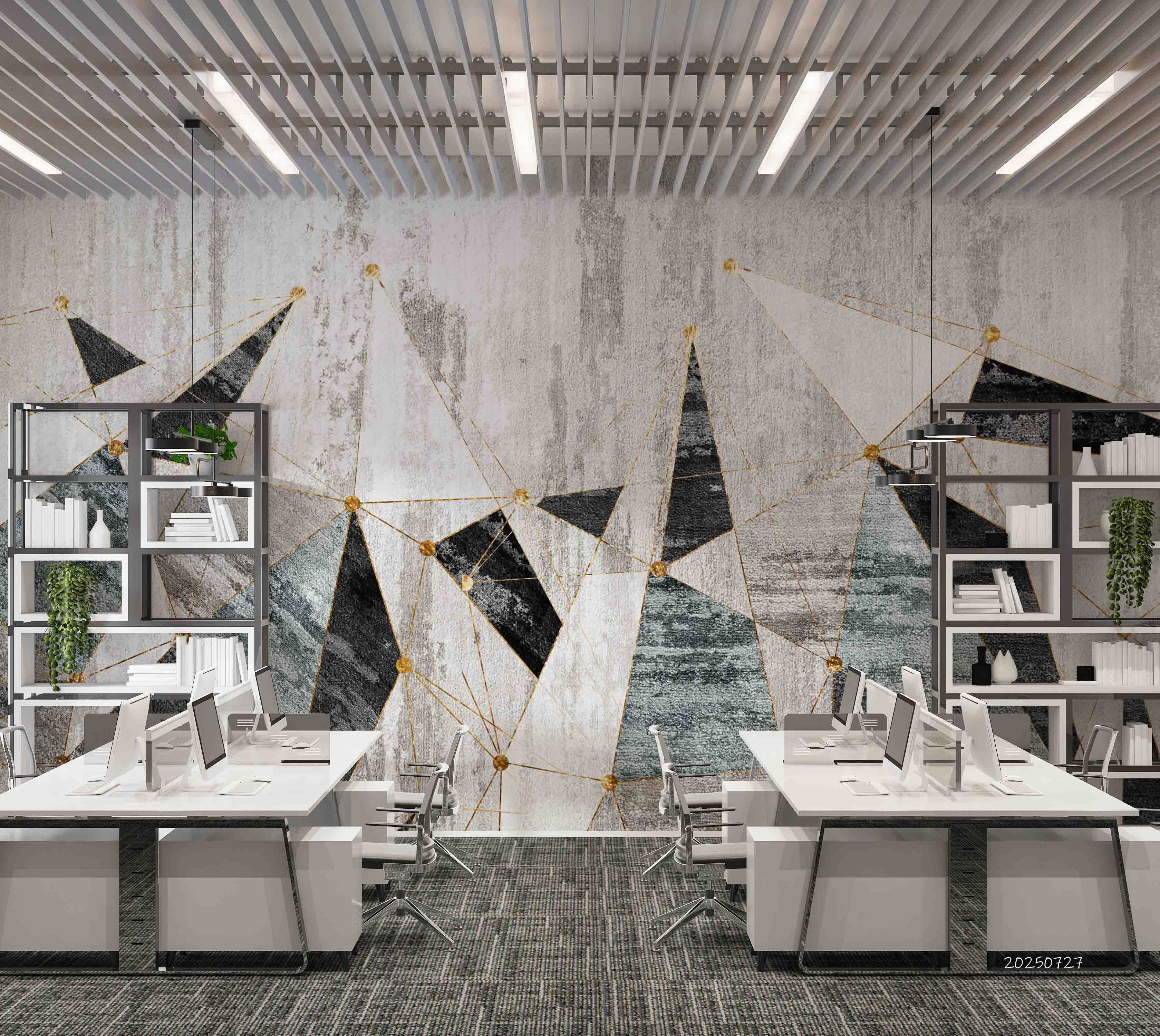 3D Office Business Commerce Geometric Modern Abstract Wall Mural Wallpaper 51
