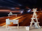 3D City Night Scene Neon Lights Sports Car Wallpaper Wall Mural Wall Decor Wall Art Wall Sticker Remoable Wallpaper