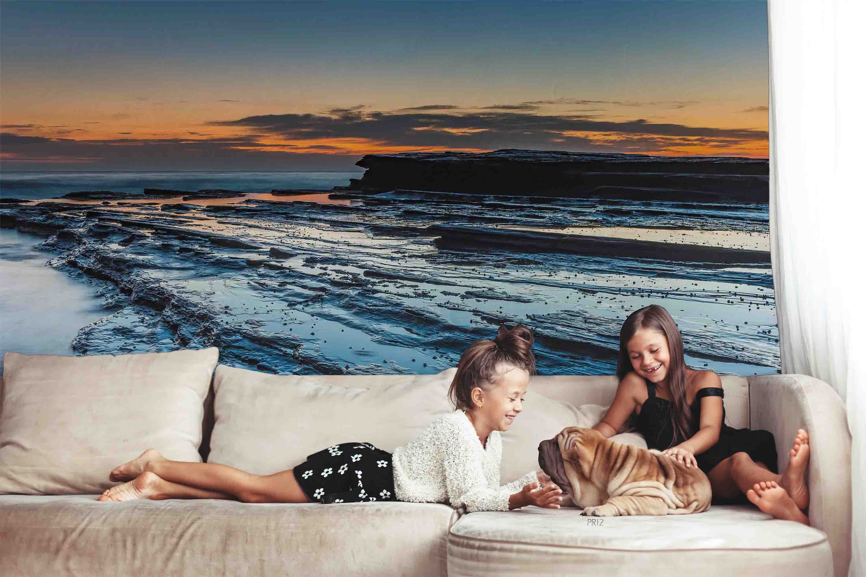 3D Beach Coast Sunset Scenery Wall Mural Wallpaper GD 4979- Jess Art Decoration