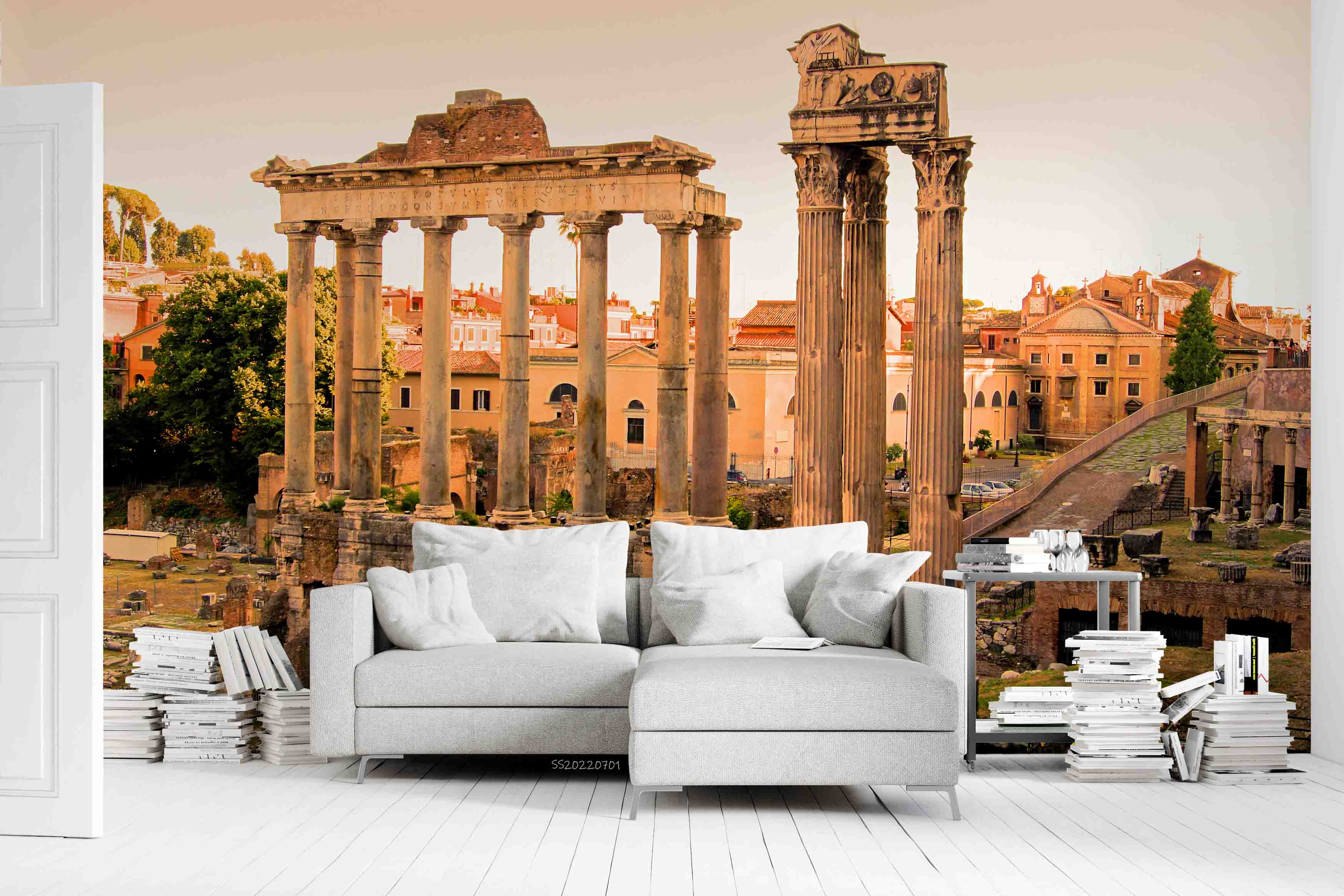 3D Roman Forum Sunset Rome Italy Wall Mural Wallpaper GD 5054- Jess Art Decoration