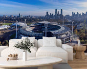 3D City Architecture Stadium Cloud Sky Wall Mural Wallpaper YXL 555