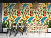3D Floral Hami Melon Apple Leaf Wall Mural Wallpaper YXL 292