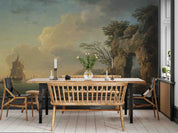 3D Oil Painting Mountain Sea Sailboat Scenery Wall Mural Wallpaper GD 2976- Jess Art Decoration