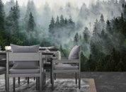 3D Forest Tree Fog Sky Wall Mural Wallpaper YXL 2513
