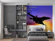 3D Jet Airplane Sky Background Wall Mural Wallpaper GD 5479- Jess Art Decoration