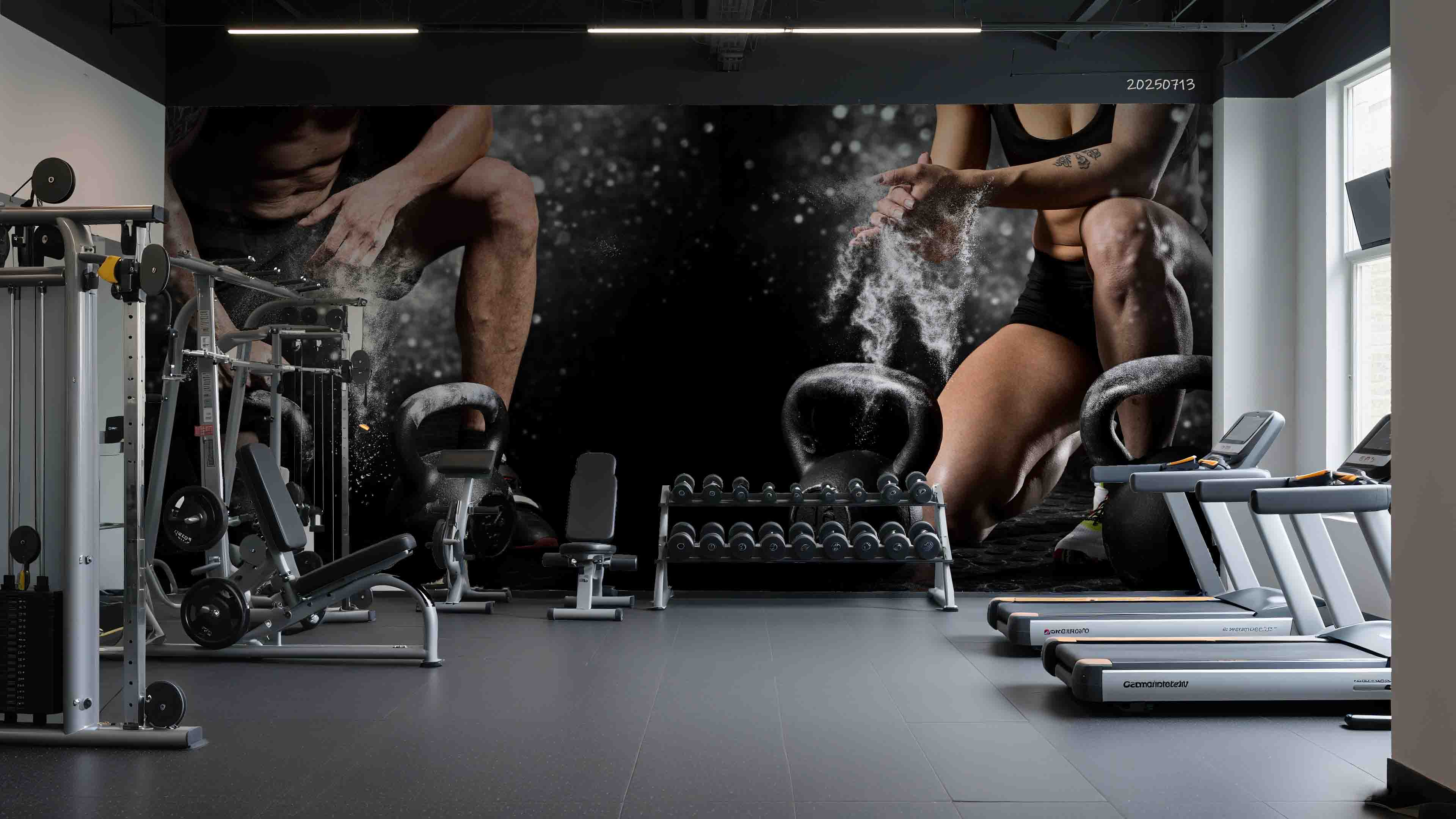 3D Gym Fitness Gymnasium Dumbbell Wall Mural Wallpaper 31