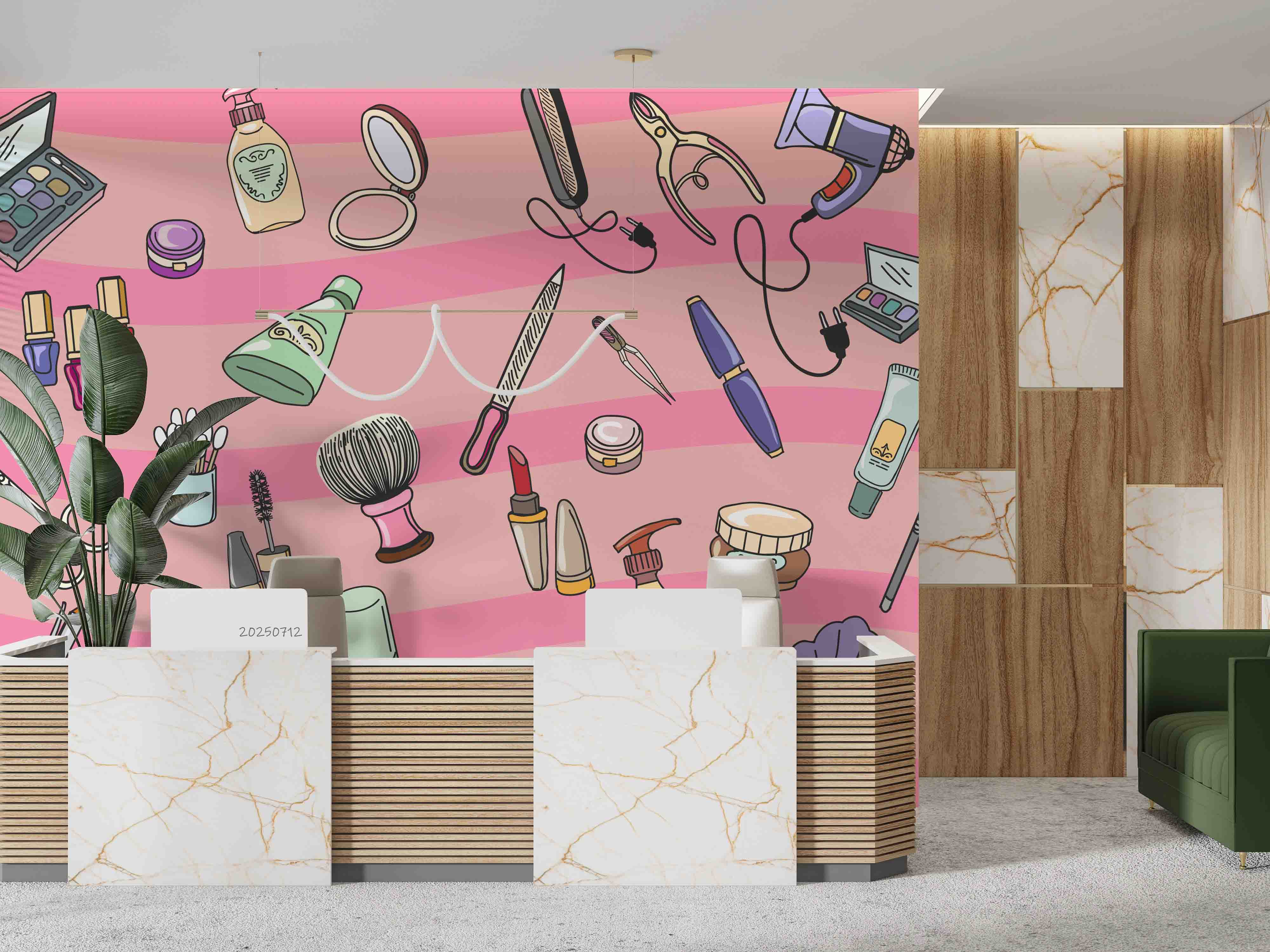 3D Salon Shop Beauty Salon Manicure Set Manicure Tools Wall Mural Wallpaper 54