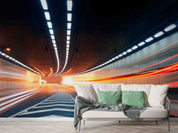 3D Tunnel Car Lighting Wall Mural Wallpaper GD 3120- Jess Art Decoration