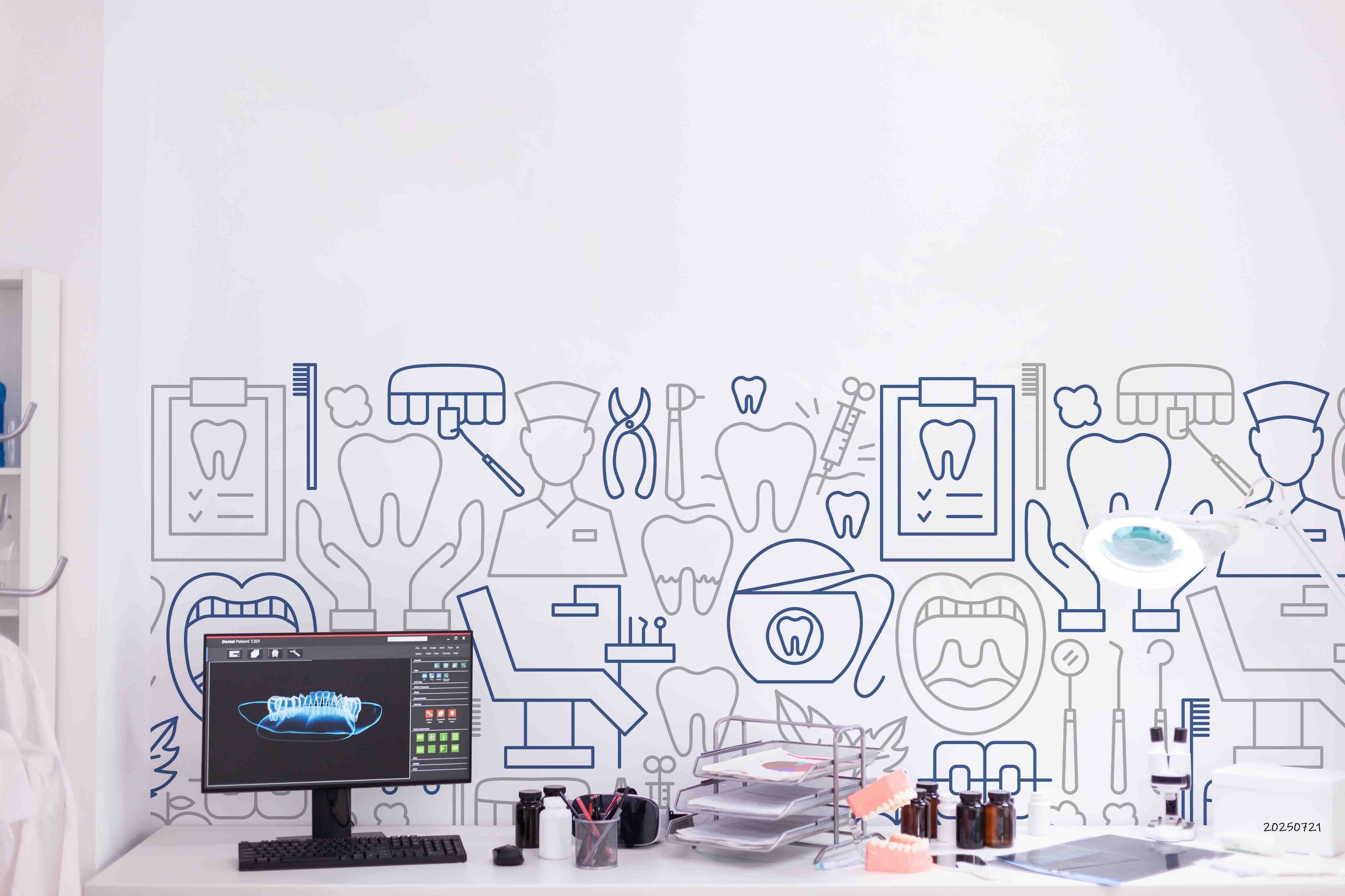 3D Clinic Hospital Rehabilitation Center Medical Healthcare Dentistry Stomatology Wall Mural Wallpaper 44