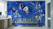 3D Clinic Hospital Rehabilitation Center Stomatology Dentistry Healthy Wall Mural Wallpaper JN 3