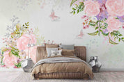 3D Watercolor Floral Leaves Butterfly Wall Mural Wallpaper GD 5668- Jess Art Decoration
