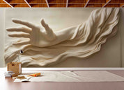 3D Art Sculpture Hand Pattern Wallpaper Wall Mural Wall Decor Wall Art Wall Sticker Remoable Wallpaper LQH