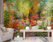 3D Oil Painting Summer Forest Trees Floral Wall Mural Wallpaper GD 3707- Jess Art Decoration