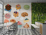 3D Colorful Dessert Collection Wall Mural Wallpaper GD 5257- Jess Art Decoration