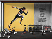 3D Gym Fitness Gymnasium Wall Mural Wallpaper 42