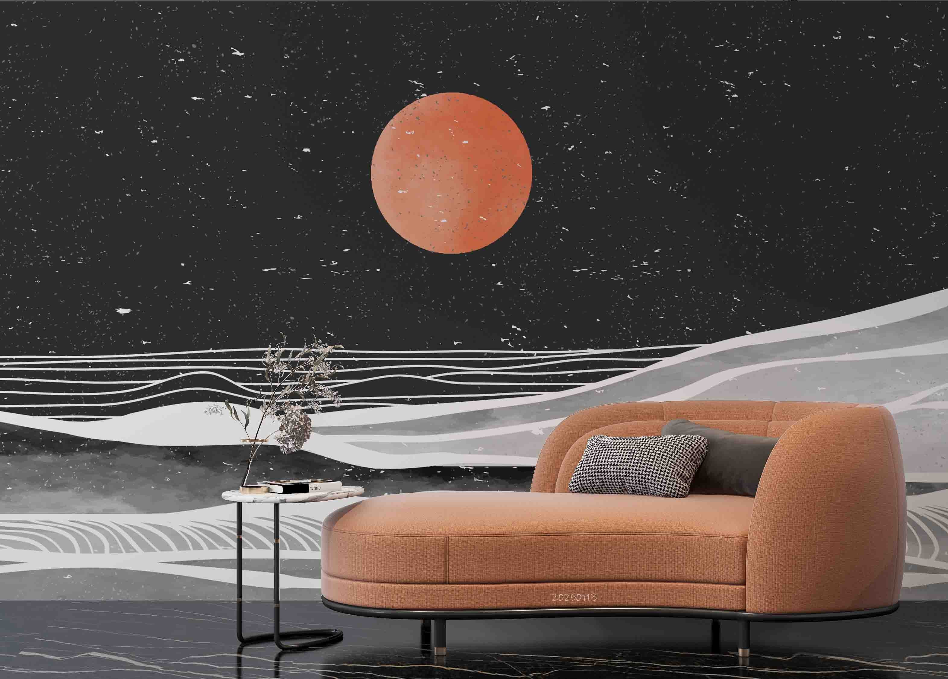3D Chinese Painting Mountains Sunrise Wallpaper Wall Mural Wall Decor Wall Art Wall Sticker Remoable Wallpaper LQH 12